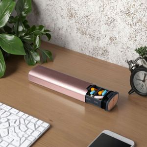JH Medibox Organizador de Pastillas Portátil para 7 Días, Mini Caja de Almacenamiento de Aluminio Resistente a Prueba de Niños, Multicolor, Regalo para Personas Mayores, Estuche de Viaje - Product Image 1