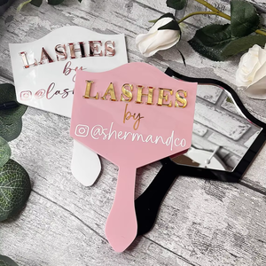 Miroir de maquillage moderne et écologique à main, tendance 2026, miroir de beauté facial unilatéral, personnalisable, best-seller TikTok - Product Image 3