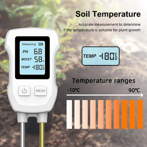 เครื่องวัดค่า pH ของดินดิจิตอลเครื่องวัดค่า pH ความชื้นเครื่องทดสอบอุณหภูมิเข็มคู่สำหรับไฮโดรโปนิกส์กระถางต้นไม้สวนฟาร์ม - Product Image 5