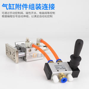 Cilindro Neumático MGPM12/16/20*30X40X50-20/30/50-XC8, Carrera Ajustable, Tres Ejes con Guía para Diversas Industrias - Product Image 2