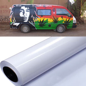 대형 디지털 인쇄용 흰색 인쇄 PVC 자체 접착 자동차 랩 비닐 롤 매트 및 광택 표면 - Product Image 3