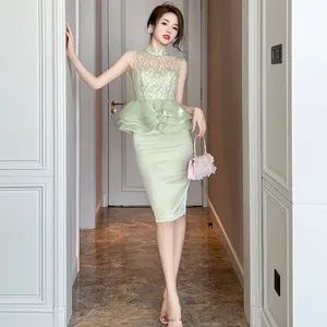 Korean Summer Dress 2023 - Elegant O-neck Knee-length A-line For Women