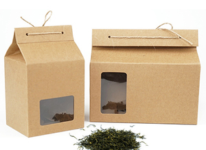 Boîte cadeau pour emballage de thé, boîte en <span class=keywords><strong>papier</strong></span> pliable universelle <span class=keywords><strong>vide</strong></span>, <span class=keywords><strong>papier</strong></span> kraft avec fenêtre, emballage simple pour aliments et boissons avec corde en chanvre - Product Image 5