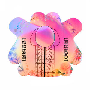 Muestra de Marca Privada <span class=keywords><strong>2022</strong></span>, 500 Piezas de Moldes de <span class=keywords><strong>Uñas</strong></span> de Acrílico con Forma de Mariposa, Moldes de Gel para <span class=keywords><strong>Uñas</strong></span>, Color Mágico Holográfico, Moldes de Arte de <span class=keywords><strong>Uñas</strong></span> de Aluminio - Product Image 2