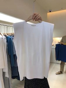 Kaos <span class=keywords><strong>Tank</strong></span> Top Wanita Tanpa Lengan Model Longgar Kerah Bulat Polos Laris untuk Musim Panas Pakaian Wanita Korea - Product Image 5