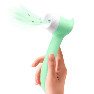 二合一魔杖按摩器阴蒂刺激吸盘女性成人性吮吸振动器性感玩具 - Product Image 1