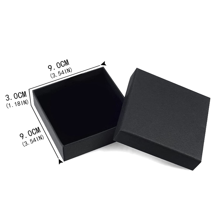 Cardboard Bracelet Gift Box Black Necklace Box Kraft Jewellery Box for Women Presents Wedding