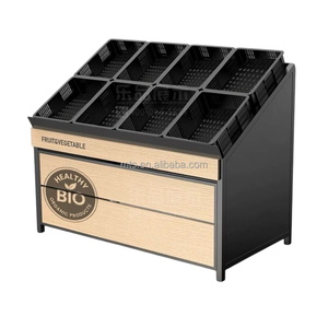 Soporte de exhibición de presentación móvil de frutas y verduras <span class=keywords><strong>Bio</strong></span> Estante de frutas Tienda de frutas Supermercado Exhibición comercial - Product Image 2