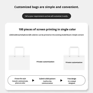 Sac fourre-tout réutilisable en non-tissé avec logo personnalisé, sac de shopping durable et lavable pour la publicité et les cadeaux - Product Image 5