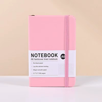 Cuaderno A5 de Cuero PU al por Mayor con Correa, Logotipo Personalizado, Páginas Rayadas Horizontales, Color Macaron, para Oficina, Negocios, Promocional, al por Mayor