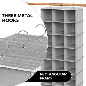 Over Door Hanging Shoe Storage 30 Non-woven Section Hanging Shoe <b>Shelves</b>, Black Anti-slip Shoe Organizer for Closet Household - Product Image 5