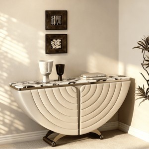 <span class=keywords><strong>Console</strong></span> <span class=keywords><strong>d</strong></span>'<span class=keywords><strong>entrée</strong></span> moderne minimaliste de luxe léger en marbre et acier inoxydable pour appartement, villa, salon, couloir, maison - Product Image 2