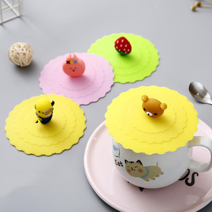 Silicone Cartoon Cup Lids With <b>Cute</b> Animal Tops For Tea Water <b>Mug</b> Sealing Dustproof Leak Proof Food Preservation Cover - Product Image 2