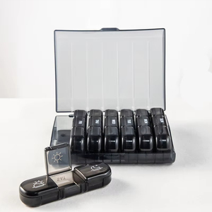Organizador de pastillas semanal ecológico PP a prueba de humedad 7 días 3 veces al día mañana mediodía noche 21 rejilla uso al aire libre todos los medicamentos - Product Image 5
