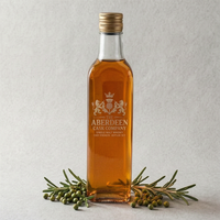 Bouteille de luxe carrée et élancée de 1000 ml en verre super flint transparent, 1 litre, pour spiritueux, liqueur, whisky, brandy, carafe, fourniture en gros personnalisée