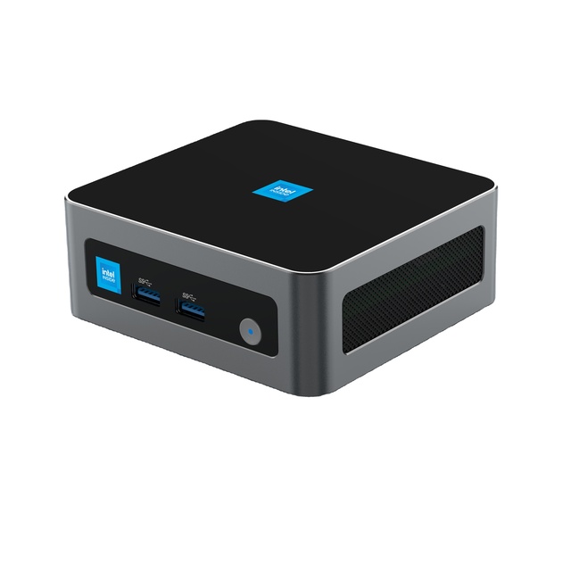New Most Powerful Portable Aluminum Alloy Quad Core 12th Gen Intel N100 SSD LPDDR4 Gaming Mini PC Desktop Fan 8GB Video Memory