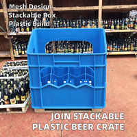 JOIN Caisse de rangement en plastique maillé pour bière, 12 trous, empilable, recyclable, durable, personnalisable