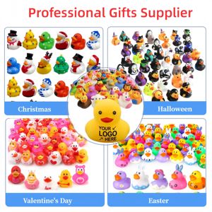 Juguete de Goma Flotante para Baño de Niños con Logotipo Personalizado, Pato de Juguete con Sonido para Aliviar el Estrés, Juguetes Promocionales Personalizados, Regalo - Product Image 6