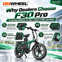 Vélo électrique pliable QMWHEEL F30 Pro, entrepôt UK, 20 pouces, 250W 48V 45Ah, longue autonomie, vente en gros