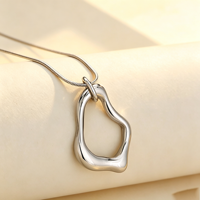 Ensemble collier et boucles d'oreilles pendantes irrégulières, forme abstraite minimaliste, bijoux de mode pour femmes