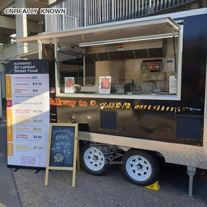 DOT CE Square Food Galvanized Chassis Fully Equipped Fountain Kitchen For Chocolate Dip Hot Dog Fast <b>Concession</b> <b>Trailer</b> - Product Image 2