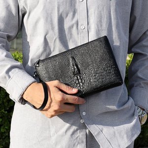 Portafoglio piccolo e grande borsa pochette da <span class=keywords><strong>uomo</strong></span> in pelle sintetica di buona qualità - Product Image 4