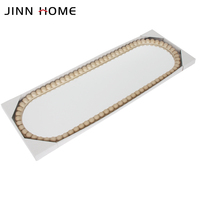 Miroir de corps moderne pleine longueur fait à la main miroir de dressing en verre mural irrégulier sur pied pour décoration