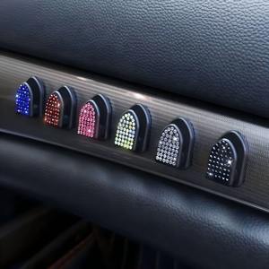 Mini crochets adhésifs pour voiture, mignons, avec strass, pour siège arrière, multifonctionnels, en cristal, imperméables, durables, pour rangement dans les véhicules - Product Image 2