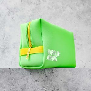 28*18*9cm <b>Travel</b> <b>Storage</b> Makeup <b>Bag</b> PU Portable Cosmetic <b>Bag</b> With Handle Contrast Color Design Toiletry <b>Bag</b> - Product Image 6