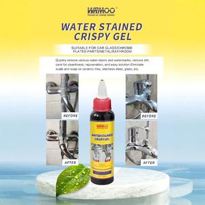 WRMOO Gel Desincrustante Potente 130ml para Eliminar Manchas de Agua en Cristales de Coche, Cromo, Metal y Baños - Product Image 1