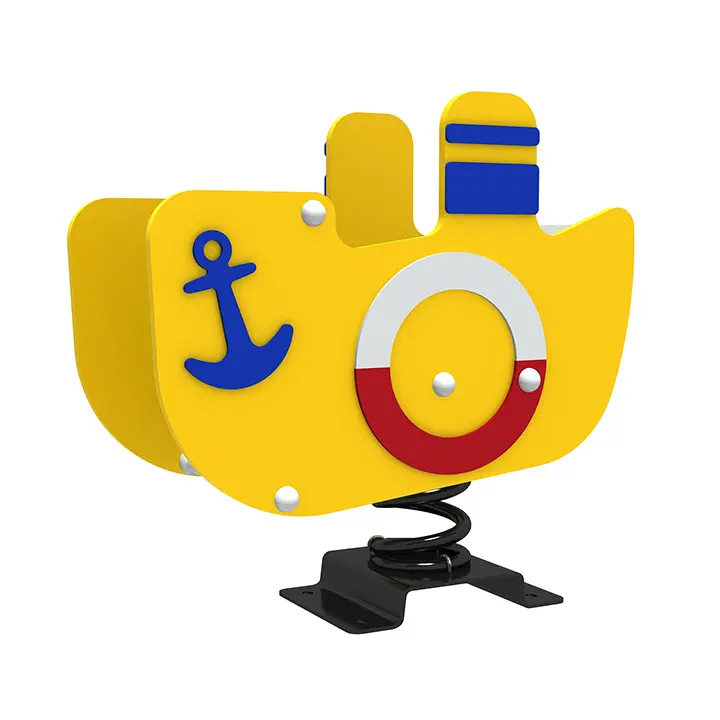 Pirate Ship Design PE Board parco giochi per bambini Spring Rider