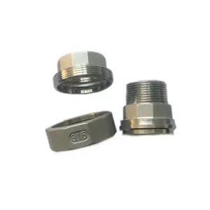 Customized CNC Machined Stainless Steel Precision Casting Pipe Connectors With Threads