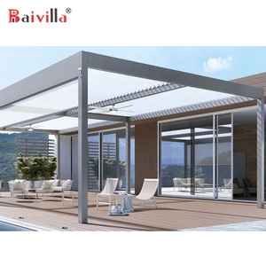 Nuevos toldos sombrilla de aluminio <span class=keywords><strong>para</strong></span> jardín Louvre Patio techos pérgola - Product Image 1