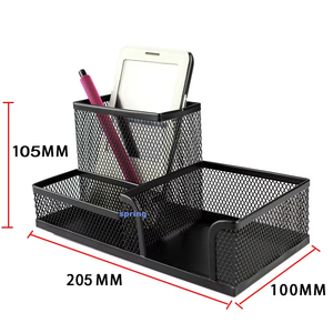 <span class=keywords><strong>Organisateur</strong></span> de <span class=keywords><strong>bureau</strong></span> en maille noire en métal durable Paniers de rangement pour porte-crayons à 3 compartiments Fournitures de <span class=keywords><strong>bureau</strong></span> Caddy Accessoires de <span class=keywords><strong>bureau</strong></span> - Product Image 1