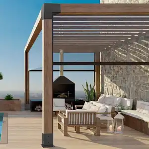 Pergola parantez 4x4 Woodworks Modular kiti modüler Modern açık Pergola donanım kiti Diy yükseltilmiş ahşap standı kiti