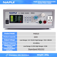 Fuente de Alimentación CA NAPUI PA9510 0-300V 0-1KW 8.4A, Control de Programa, Frecuencia Variable (45Hz-400Hz), Comunicación Estándar RS-232/RS485