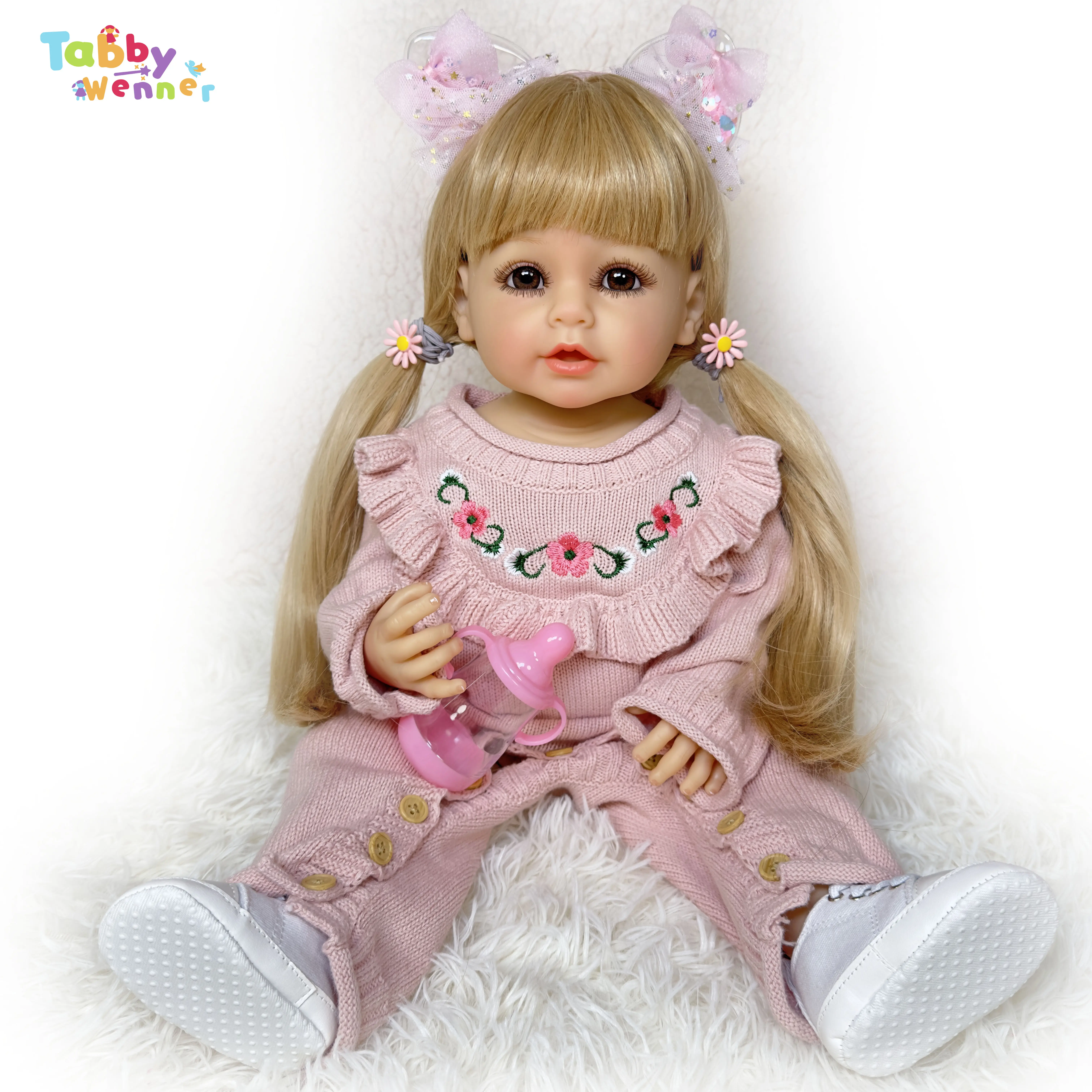 Оптовая Продажа с фабрики 55 см Реалистичная детская силиконовая кукла реборн Кукла реборн Реалистичная кукла реборн