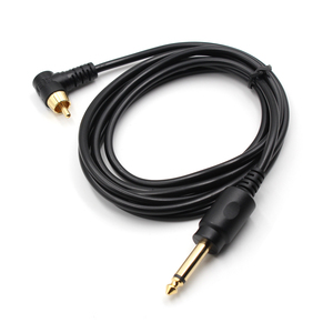 สายไฟสำหรับสักมุมขวา90 ° โมโนไปยัง RCA ชุบทอง - Product Image 4