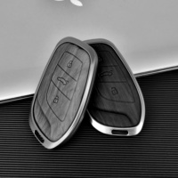 DM Étui de protection élégant pour clé de voiture en alliage de zinc électroplaqué et cuir de haute qualité pour voitures MG et Roewe
