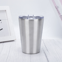 Nouvelle arrivée 12OZ gobelet Double paroi en acier inoxydable 360ML gobelet à café sous vide Bingba tasse avec couvercle