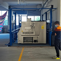 Plateforme élévatrice télescopique électrique à commande à distance pour levage de marchandises avec rail de guidage en acier