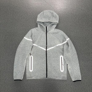 2025 טכנולוגיה חדשה לוגו מותאם אישית רפלקטיבי גברים רפלקית כותנה 80% מקורי 2pcs ילד וטרנינג טרנינג עבור חדר כושר - Product Image 5