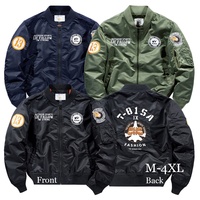 Veste bomber coupe-vent imperméable et respirante pour homme, grande taille, printemps 2022, avec fermeture éclair, broderie tigre et patchs NASA, OEM