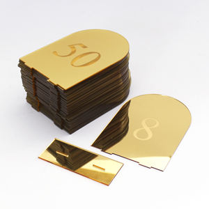Numéros de table de <span class=keywords><strong>mariage</strong></span> personnalisés avec supports, numéros de table en acrylique calligraphiés avec support pour numéro de table - Product Image 2