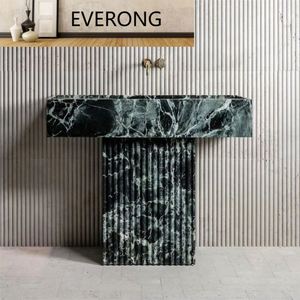 <span class=keywords><strong>Lavabo</strong></span> da Bagno Moderno in Marmo Verde Alpi Scanalato, Personalizzabile, Quadrato, Autoportante per Bagni di Hotel - Product Image 1