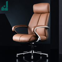 Chaise de bureau en cuir italien haut de gamme, chaise de patron confortable, chaise d'ordinateur, chaise de lecture, chaise de direction en cuir de vache