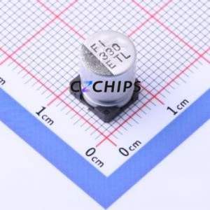 Condensador Electrolítico de Aluminio SMD 25TLV330M8X10.5, D8xL10.5mm 330uF 20% 25V 360mA-120Hz - Product Image 1