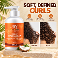 Crème Coiffante au Beurre de Karité et à la Noix de Coco pour Cheveux Bouclés et Frisés, Définition Douce, Hydratation et Maniabilité Flexible 300 g