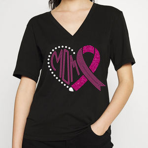 Transferencia de brillo de diamantes de imitación Rosa personalizada para concientización sobre el cáncer de <span class=keywords><strong>mama</strong></span> - Product Image 2