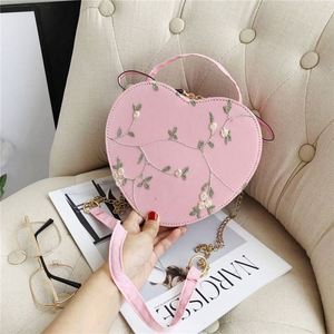 Sac à bandoulière I-0628, sac à main, sac à bandoulière mignon pour filles, sac à bandoulière en PU brodé pour femmes, sac en dentelle, sac d'amour - Product Image 2